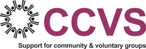 CCVS logo 
Text reads, CCVS support for community and voluntary groups 