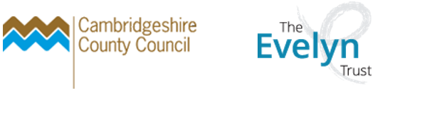 Logos of
Cambridgeshire Count Council 
The Evelyn Trust